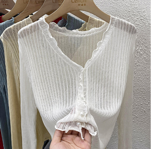 Cardigan Tipo Chal de Seda Helada - Protección Solar y Estilo Ligero - Image 12