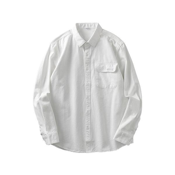 Camisa Blanca de Algodón Premium para Hombre con Bolsillos