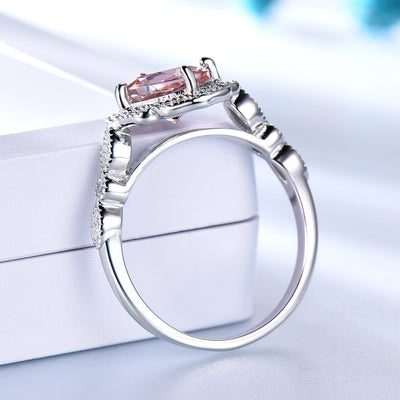 Anillo de Morganita Lujo en Plata Esterlina para San Valentín - Image 3