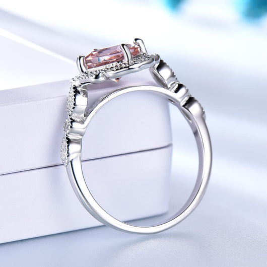 Anillo de Morganita Lujo en Plata Esterlina para San Valentín - Image 3