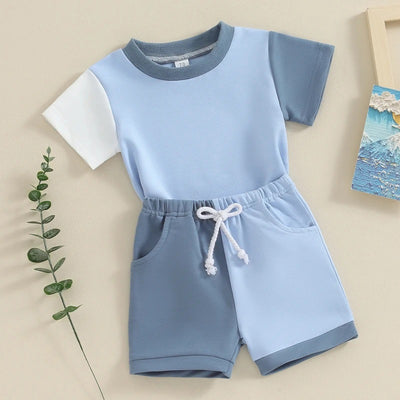 Conjunto Infantil de Dos Piezas: Playera y Shorts con Combinación de Colores - Image 6
