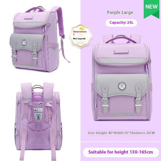 Mochila Escolar Ultraligera con Protección Dorsal para Primaria - Image 3