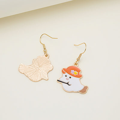 Aretes Halloween Calabaza Goteo de Aceite Aleación Joyería Espeluznante