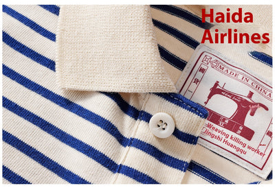 Camisa de Algodón a Rayas con Cuello Solapa para Hombre - Image 14