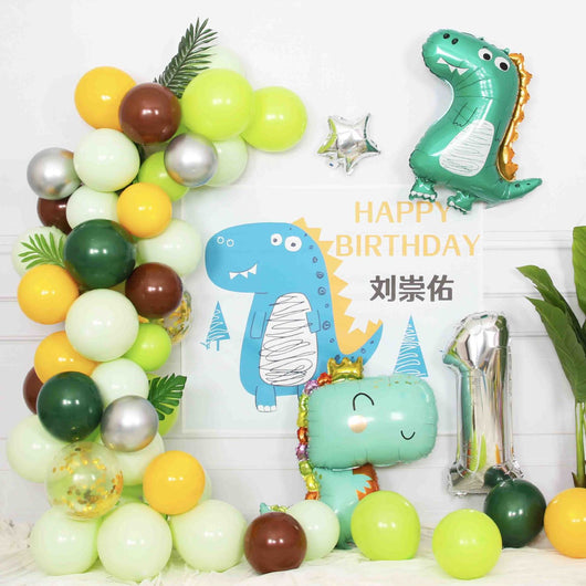 Fondo Decorativo Dinosaurios con Globos para Cumpleaños Infantil - Image 5