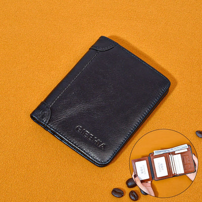 Billetera Hombre Cuero Antirrobo RFID Ultra Delgada Multi Tarjetas - Image 9