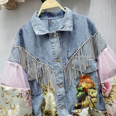 Chaqueta Denim para Mujer con Mangas Farol - Image 2