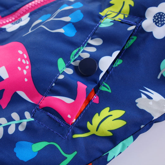 Chaqueta Impermeable con Capucha - Diseño Floral Resistente al Viento - Image 17