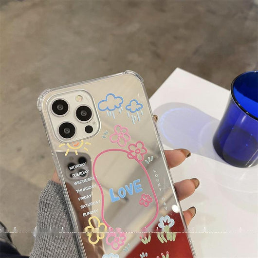 Funda Espejo Floral para Teléfono - Diseño Graffiti Moderno - Image 3