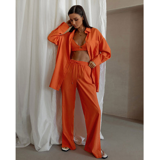 Conjunto de Dos Piezas: Blusa Suelta y Pantalón Cintura Alta - Image 4