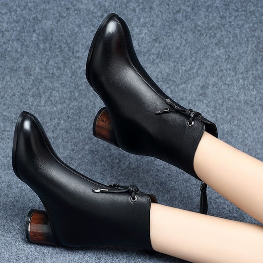 Botas Negras de Invierno Estilo Coreano para Mamá - Diseño Moderno y Elegante - Image 8