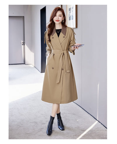 Abrigo Trinchera Mujer Largo Casual Elegante - Image 11