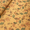 Tela de Corcho Estampado Sirena Kawaii con Fondo Floral