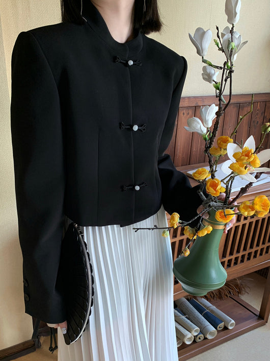 Abrigo Corto Retro con Botones para Mujer - Elegancia y Comodidad - Image 6