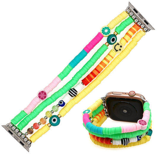 Correa de Reloj Artesanal en Cerámica Suave - Diseño Multicolor Negro - Image 18