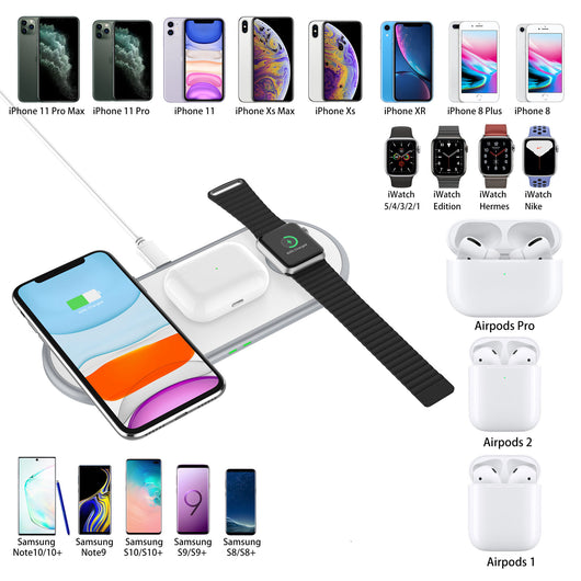 Cargador Inalámbrico 3 en 1 de 10W con Soporte para Teléfono - Image 9
