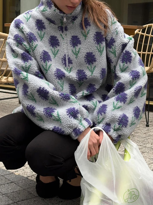 Sudadera con Capucha y Cierre Medio de Felpa Jacquard - Image 28