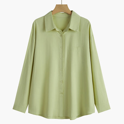 Blusa Blanca Clásica de Manga Larga para Mujer - Primavera - Image 18
