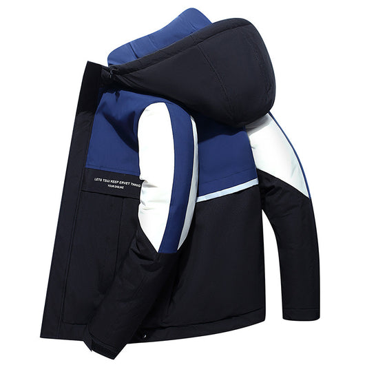 Chaqueta de Plumón Blanco con Capucha para Trabajo - Resistente y Cálida - Image 3