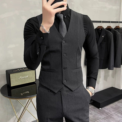 Chaleco de Traje Ejecutivo para Hombre Talla Grande - Image 14