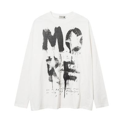 Camiseta Manga Larga Cuello Redondo con Estampado para Hombre