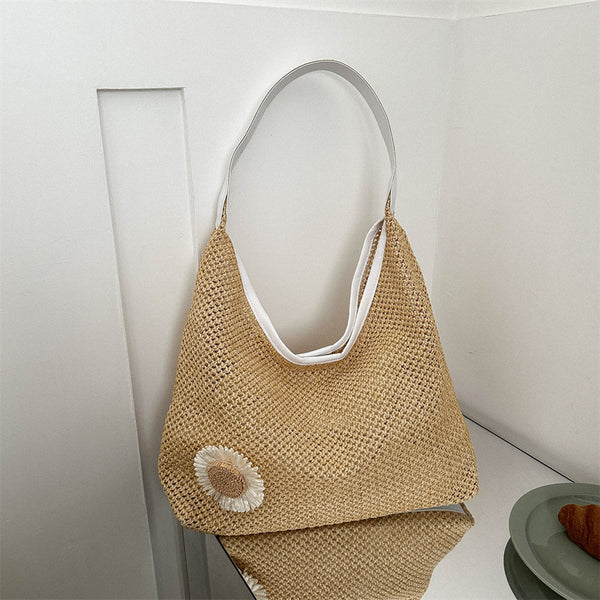 Bolsa Tejida de Gran Capacidad para Playa y Vacaciones