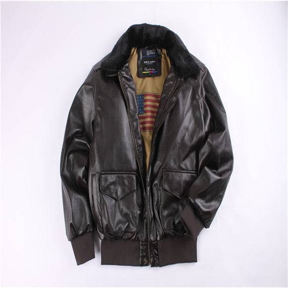Abrigo de Piloto con Cuello de Piel - Unisex Air Force