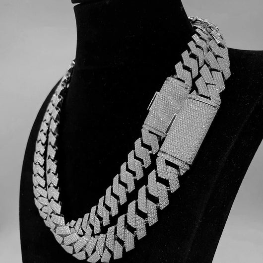 Cadena Cubana Moissanita Plata S925 - Collar de Lujo Brillante - Image 3