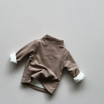 Polera Cuello Alto Acolchada en Terciopelo para Niños - Abrigador Versátil - Image 3