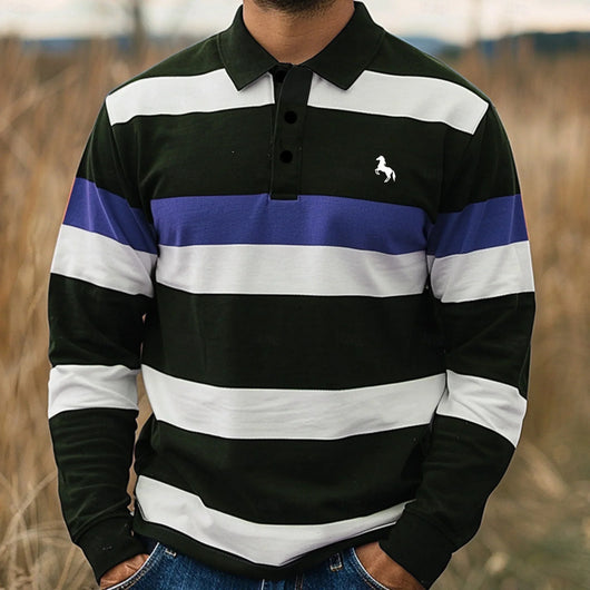 Polo Manga Larga Estampado Digital para Hombre - Image 3