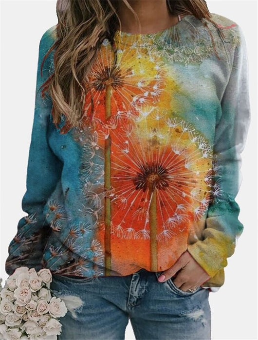 Blusa Estampada de Manga Larga Corte Midi para Mujer - Image 9