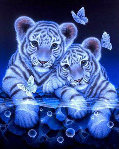 Cuadro de Diamantes Tigre Completo - Pintura DIY con Taladros Redondos y Cuadrados - Image 20