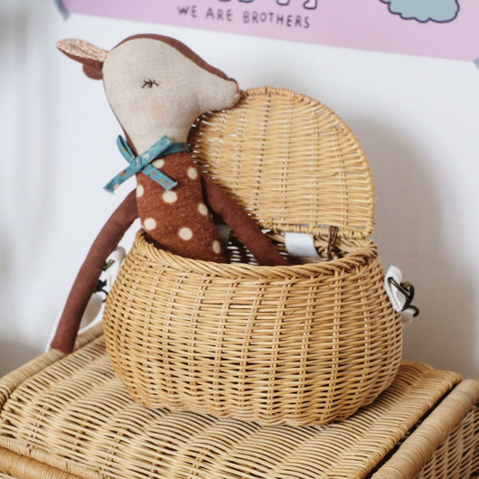 Cesta de Almacenamiento de Ratán Tejido para Bicicleta Infantil - Image 20