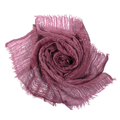Bufanda de Lino Liso Estilo Retro con Borlas para Mujer - Image 22