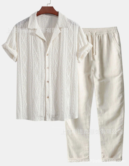 Traje Holgado de Manga Corta para Hombre - Image 7