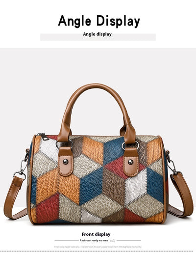 Bolso Bandolera Geométrico Cuadrillé Contraste de Colores para el Trabajo - Image 12
