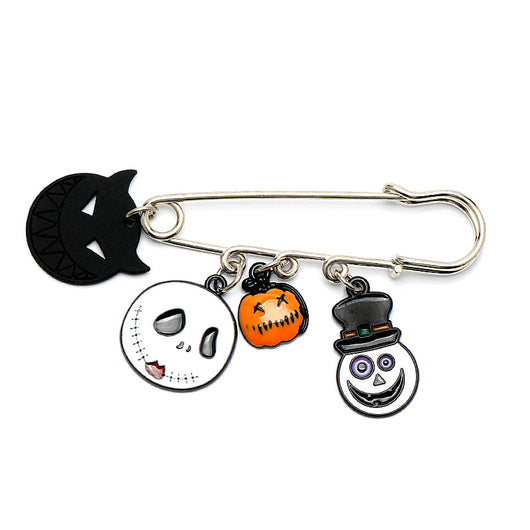 Broche Calabaza Gotante con Gato, Fantasma y Calavera - Image 7