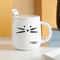 Taza de Cerámica para Gato con Tapa y Cuchara