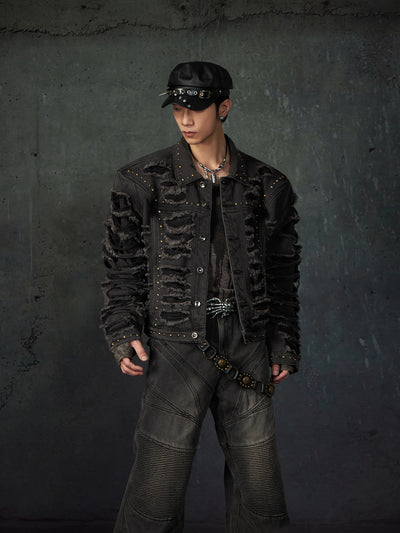 Chaqueta Denim Acolchada con Remaches y Hombros Reforzados - Image 10