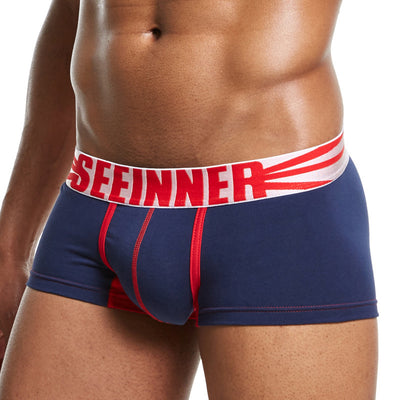 Calzoncillos Hombre Algodón con Diseño Convexo y Combinación de Colores