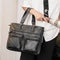 Bolso de Cuero PU para Hombre Estilo Business Casual con Múltiples Compartimentos