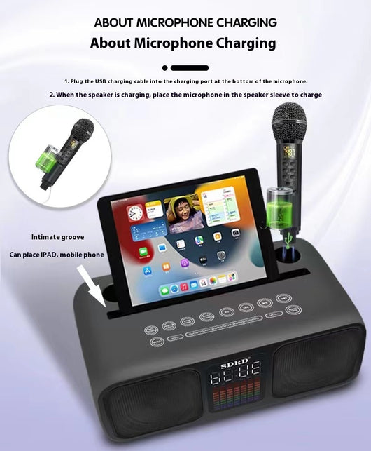 Parlante Bluetooth de Escritorio SD318 con Micrófono Inalámbrico Dual - Image 10