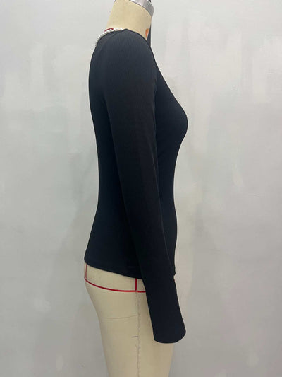Blusa Base de Punto Versátil Manga Larga para Mujer - Image 10