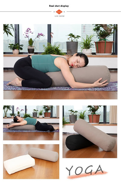 Almohada Cilíndrica de Yoga Suave y Removible - Soporte Cómodo para Descanso - Image 14