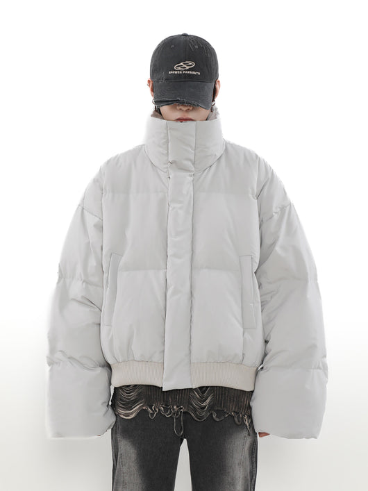 Chaqueta Acolchada de Invierno para Parejas con Cuello Alto - Image 6