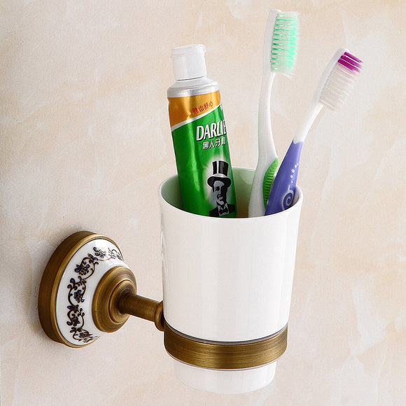 Juego de Toallero Estilo Europeo en Cobre Antiguo - Accesorios de Baño Completos