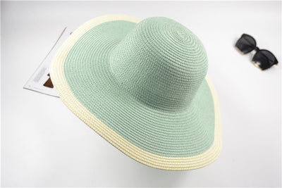 Sombrero de Ala Ancha para Mujer con Costura Decorativa - Image 10