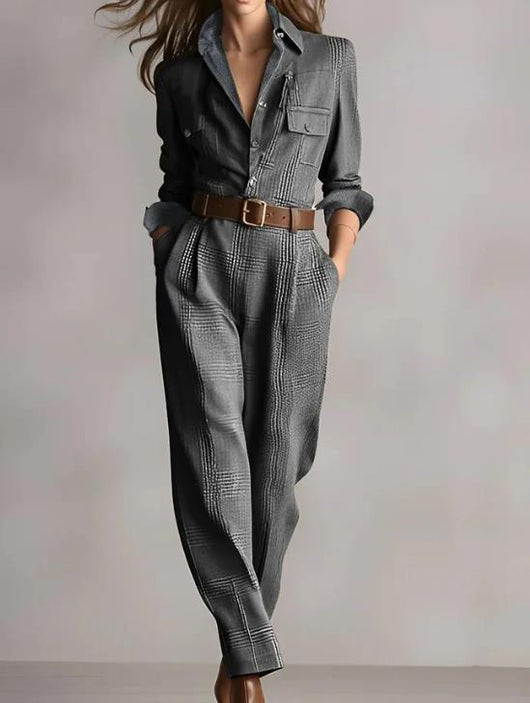Jumpsuit Cuadrille Elegante para Primavera y Otoño - Image 5