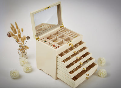 Organizador de Joyas Multicapa en Madera para Escritorio - Image 16