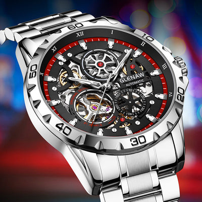 Reloj Automático Mecánico para Hombre con Esfera Luminosa Calada Doble Cara - Image 5